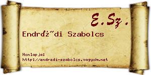 Endrédi Szabolcs névjegykártya
